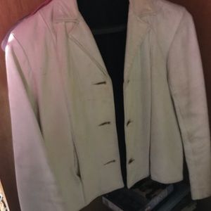 White leather jacket